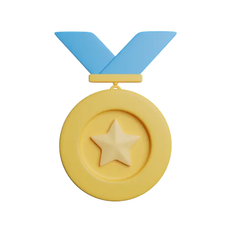 Medalla estrella  3D Icon