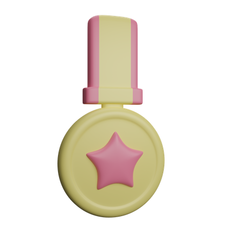 Medalla estrella  3D Icon