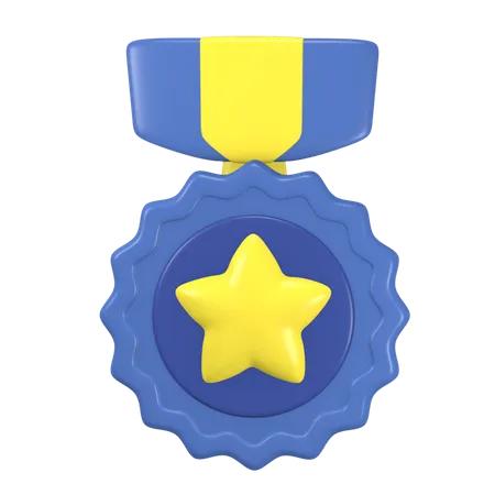 Medalla estrella  3D Icon