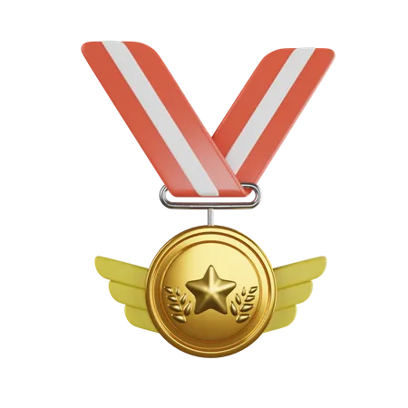 Medalla estrella  3D Icon