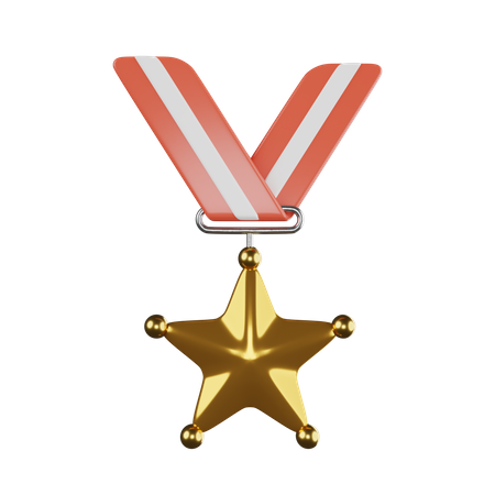 Medalla estrella  3D Icon