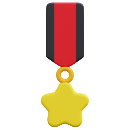 Medalla estrella  3D Icon