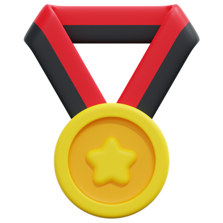 Medalla estrella  3D Icon