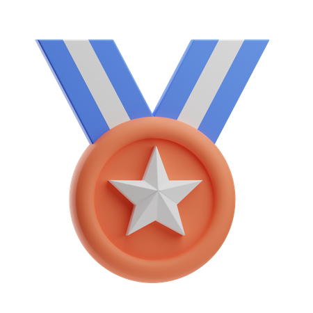 Medalla estrella  3D Icon