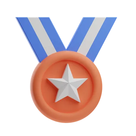 Medalla estrella  3D Icon