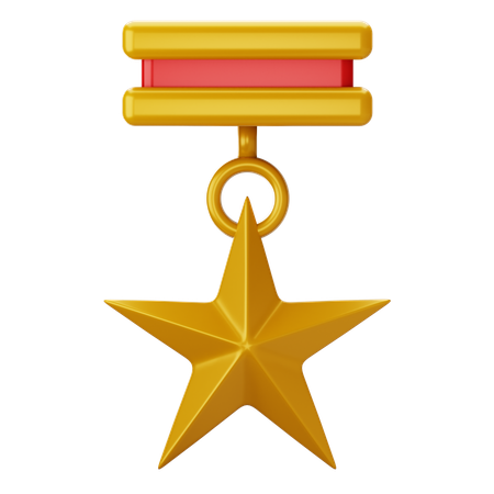 Medalla estrella  3D Icon