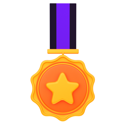 Medalla estrella  3D Icon