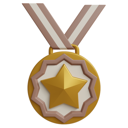 Medalla estrella  3D Icon