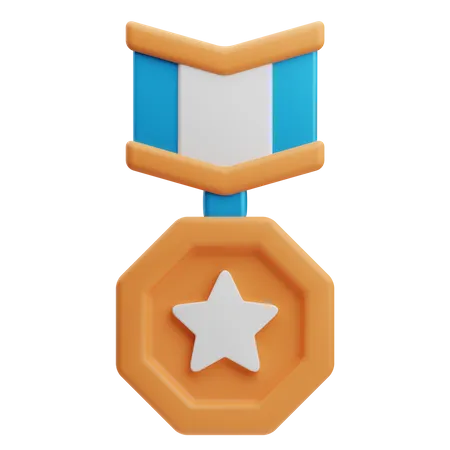 Medalla estrella  3D Icon