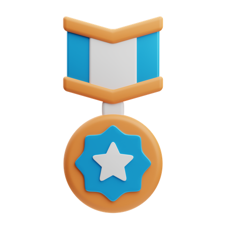 Medalla estrella  3D Icon