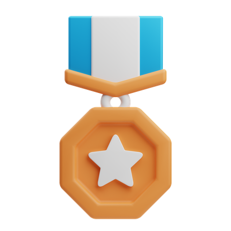 Medalla estrella  3D Icon