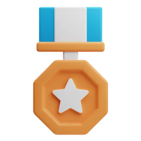 Medalla estrella  3D Icon