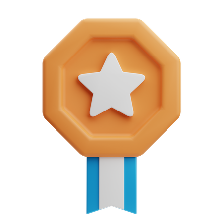 Medalla estrella  3D Icon