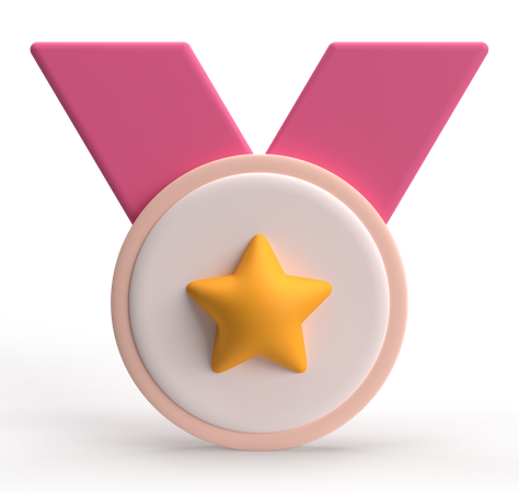 Medalla estrella  3D Icon