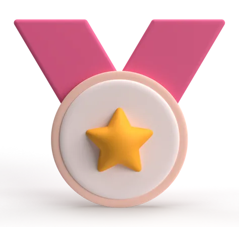 Medalla estrella  3D Icon