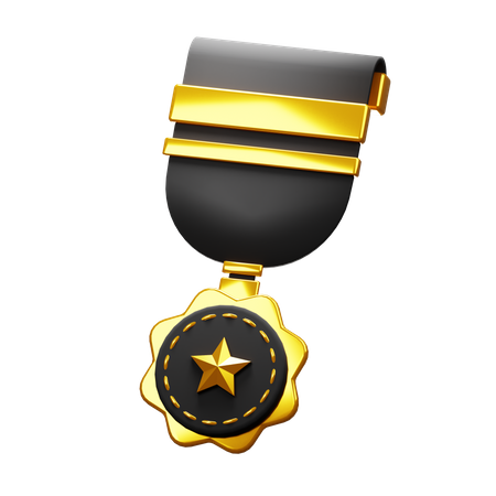 Medalla estrella  3D Icon