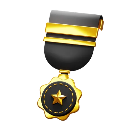 Medalla estrella  3D Icon