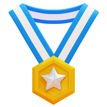 Medalla estrella  3D Icon