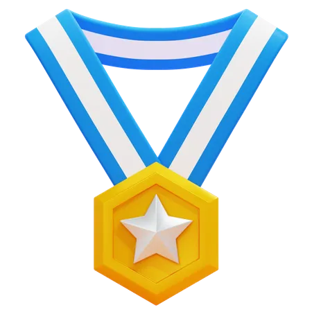 Medalla estrella  3D Icon