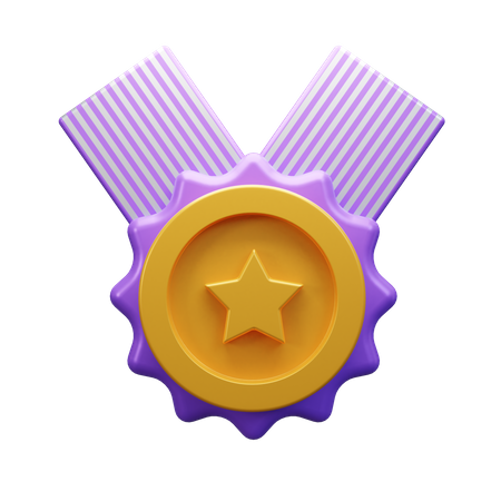 Medalla estrella  3D Icon