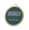 Insignia de medalla con la bandera de Arabia Saudita