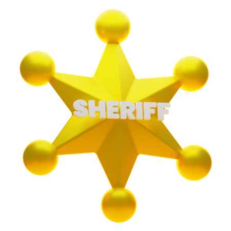 Medalla del sheriff  3D Icon