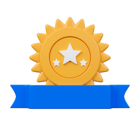 Medalla de tres estrellas  3D Icon