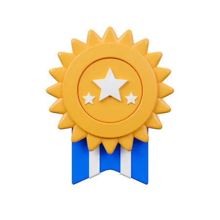 Medalla de tres estrellas  3D Icon