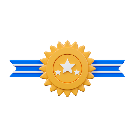 Medalla de tres estrellas  3D Icon