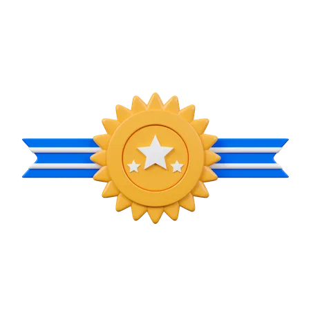 Medalla de tres estrellas  3D Icon