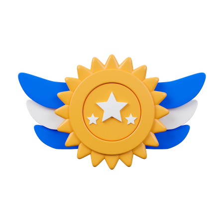 Medalla de tres estrellas  3D Icon