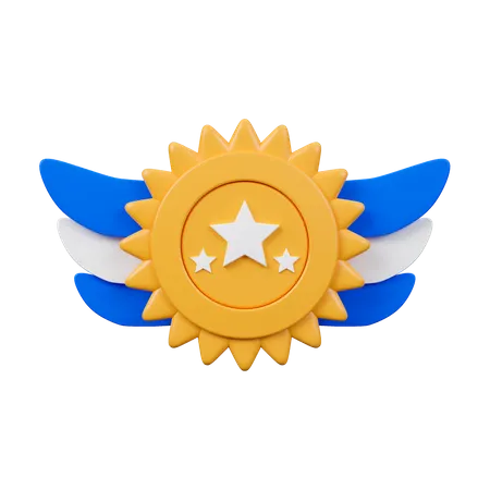 Medalla de tres estrellas  3D Icon