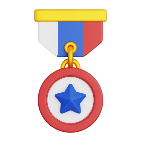 Medalla de veterano  3D Icon