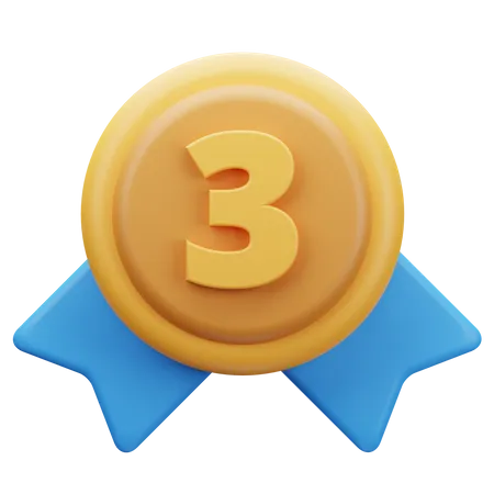 Three Medal  3D Icon