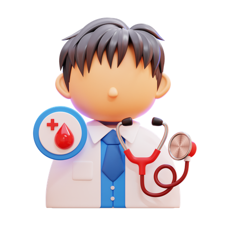 Docteur en diabète  3D Icon