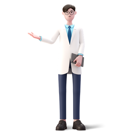 Médecin présentant quelque chose  3D Icon