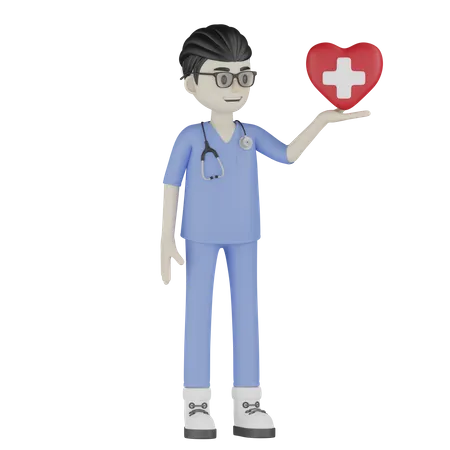 Médecin attentionné  3D Illustration