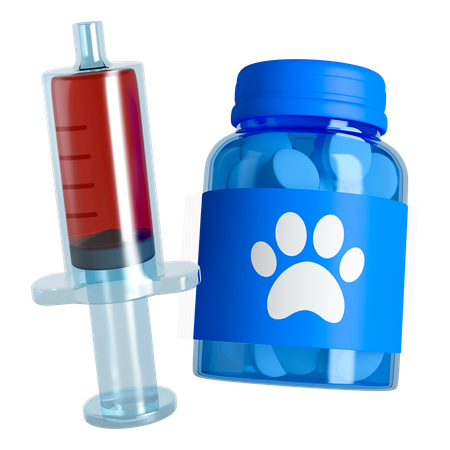 Médecine pour animaux de compagnie  3D Icon