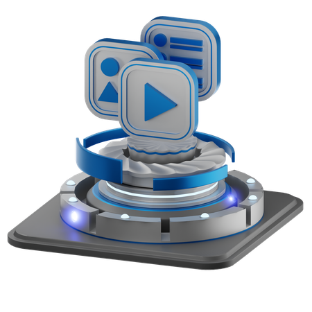 Media  3D Icon