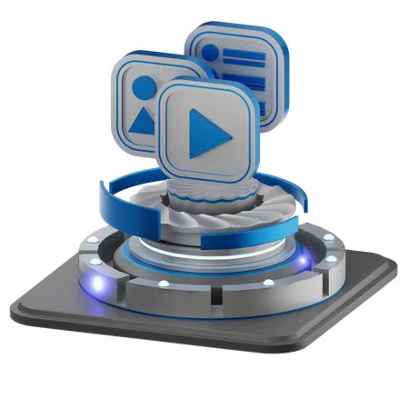 Media  3D Icon