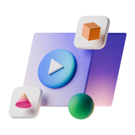 Media  3D Icon