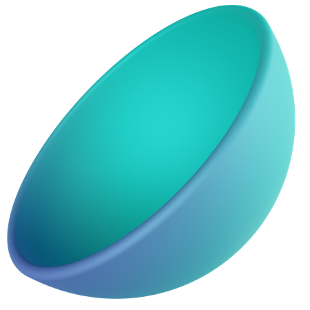 Media esfera  3D Icon
