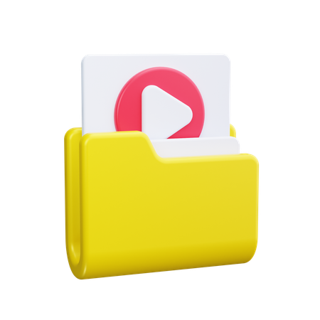 Media Folder  3D Icon