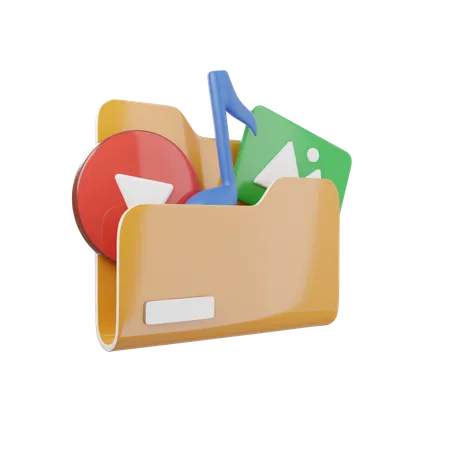 Media Folder  3D Icon