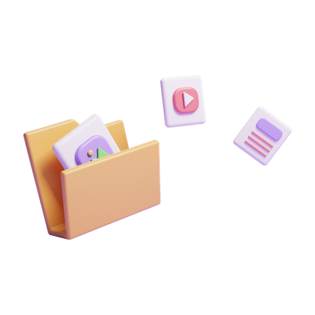 Media Folder  3D Icon