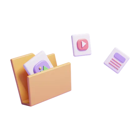 Media Folder  3D Icon