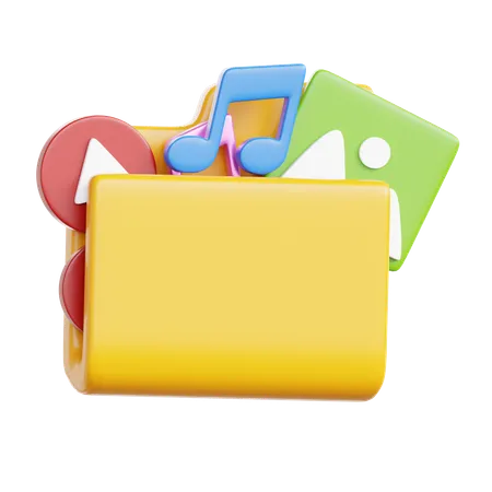 Media Folder  3D Icon