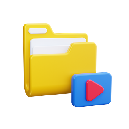 Media Folder  3D Icon