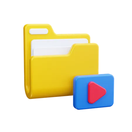 Media Folder  3D Icon