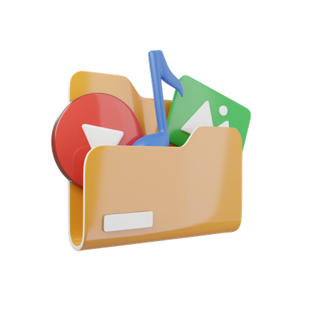 Media Folder 3D Icon